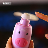 Quạt sạc Mini tích hợp đèn LED Remax (Hồng)