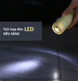 Quạt sạc Mini tích hợp đèn LED Remax (Vàng)