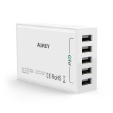 Sạc 5 cổng Aukey PA-U13 40W/8A (Trắng)