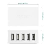 Sạc 5 cổng Aukey PA-U13 40W/8A (Trắng)