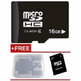 MicroSDHC 16GB Class 10 (black) + bonus 01 card holder & 01 adapter-Intl