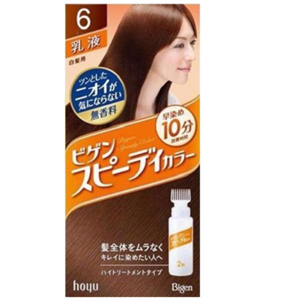 Hàng Hot Thuốc nhuộm tóc Nhật Bản Bigen Hoyu Số 6 (Nâu tối )