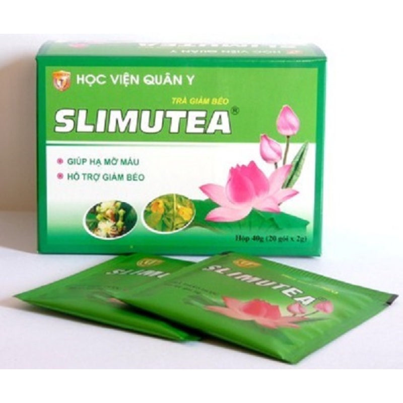 COMBO 5 hộp trà giảm cân  SLIMUTEA  Học viện quân y 40g nhập khẩu