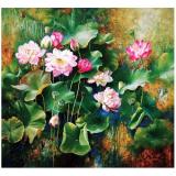 Tranh in canvas VTC hoa sen LunaCV-0263 53 x 50cm