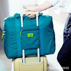 HCMTúi du lịch đa năng gắn vali kéo Xanh ngọc.