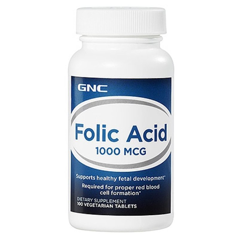 Viên uống bổ sung acid folic GNC Folic Acid 1000 100 viên nhập khẩu