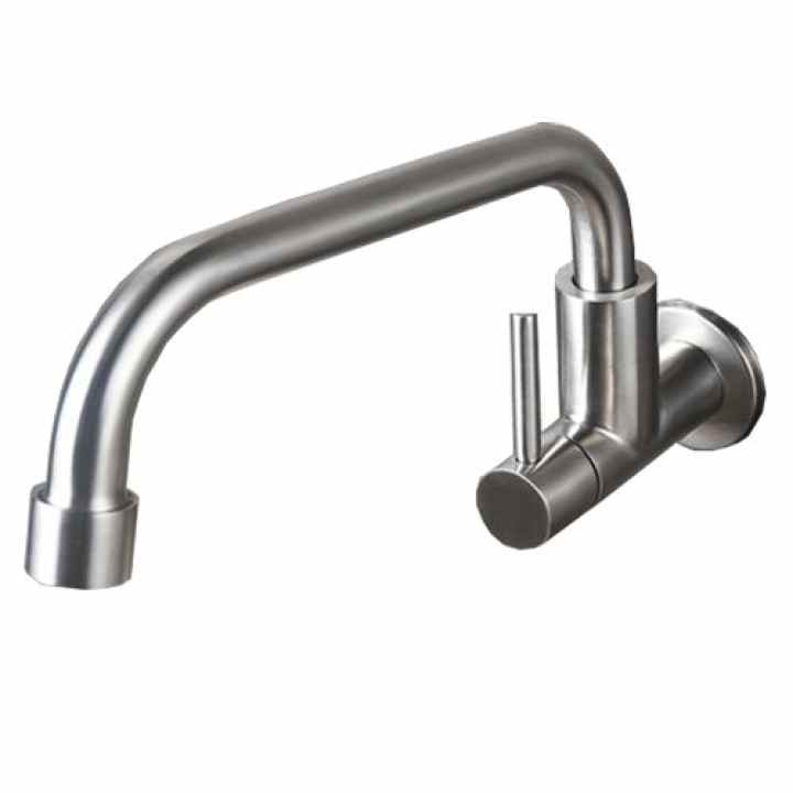 Vòi rửa bát đơn gắn tường inox304 SUS4634