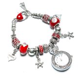 Vòng Tay Charm Đồng Hồ Thắm Sắc Tình Yêu Elizabeth VT-3473-199 (Bạc)