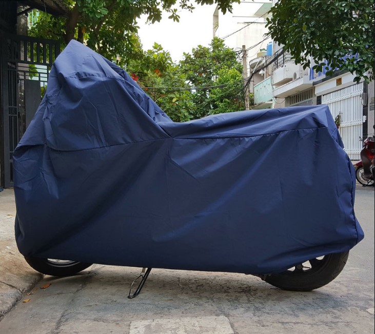 Bạt Phủ Xe Máy Vải Dù Cao Cấp - Áo Trùm Xe Máy Có Chun 2 Đầu Che NắngChe Mưa