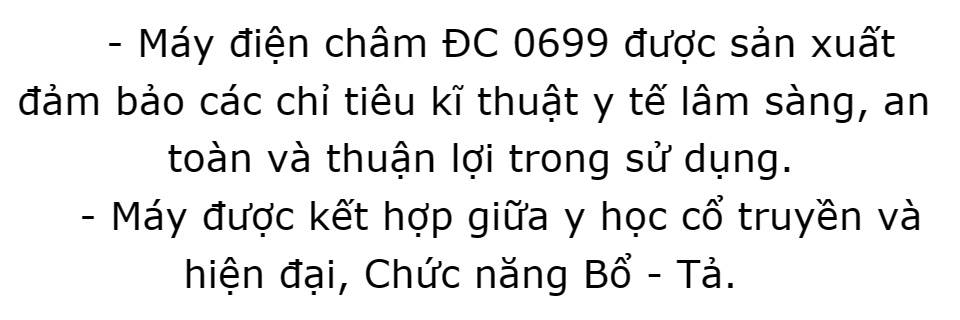 Máy điện châm 5 giắc - Hộp Vàng ĐC0699 được sản xuất đảm bảo các chỉ tiêu kĩ thuật y tế lâm sàng, an toàn và thuận lợi 59 Máy điện châm 5 giắc - Hộp Vàng ĐC0699 được sản xuất đảm bảo các chỉ tiêu kĩ thuật y tế lâm sàng, an toàn và thuận lợi