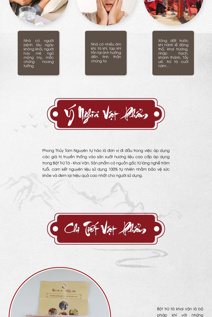 Bột tẩy uế khí, tạp khí, xông đất, xông nhà - Phong Thủy Tam Nguyên