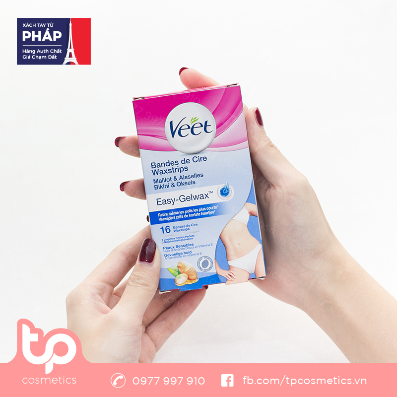 Miếng Dán Tẩy Lông Veet Easy - Gelwax 16 Miếng