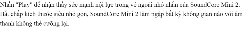 Loa bluetooth SOUNDCORE Mini 2 6W  - A3107