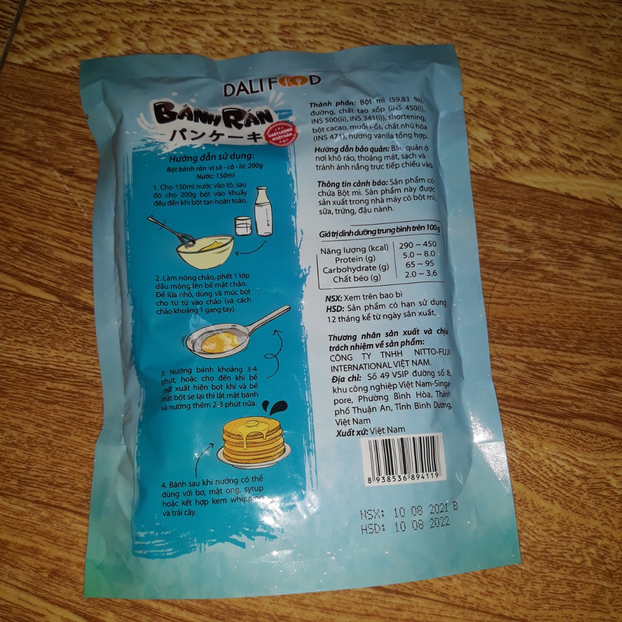 combo 2 bịch Bột bánh rán socola Dali Food gói 200g