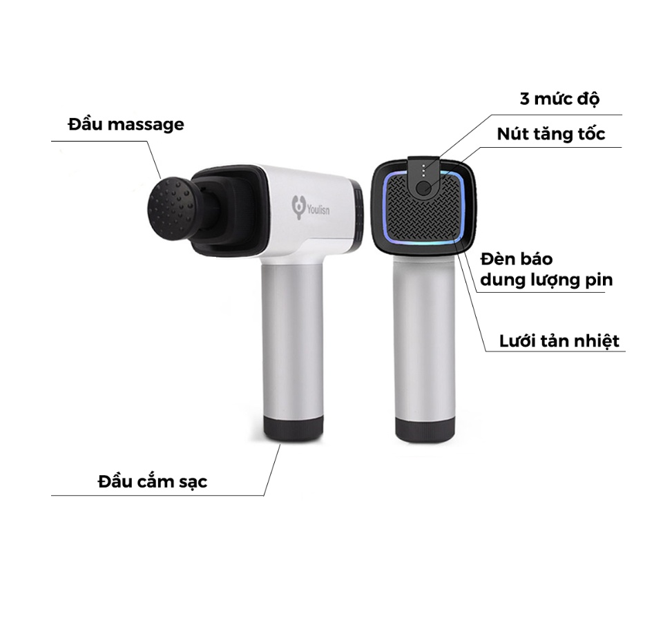 youlisn y-300 muscle massage màu đen - phiên bản nâng cao, trị liệu cơ thể thư giãn giảm đau 6