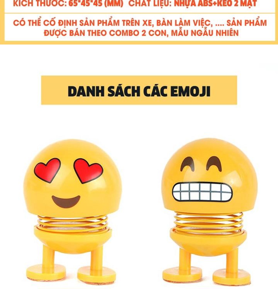 Thú nhún Emo.ji lò xo lắc đầu hình biểu tượng cảm xúc đáng yêu SP001635 - Thị trấn đồ chơi 2
