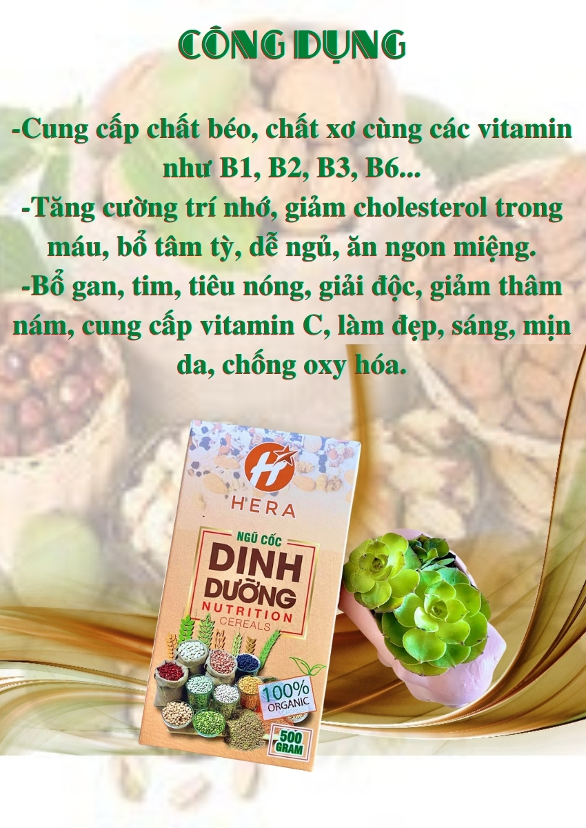 NGŨ CỐC DINH DƯỠNG TĂNG CÂN HERA - Sản Phẩm Cao Cấp Chính Hãng - Đã Được Kiếm Nghiệm và Công Bố