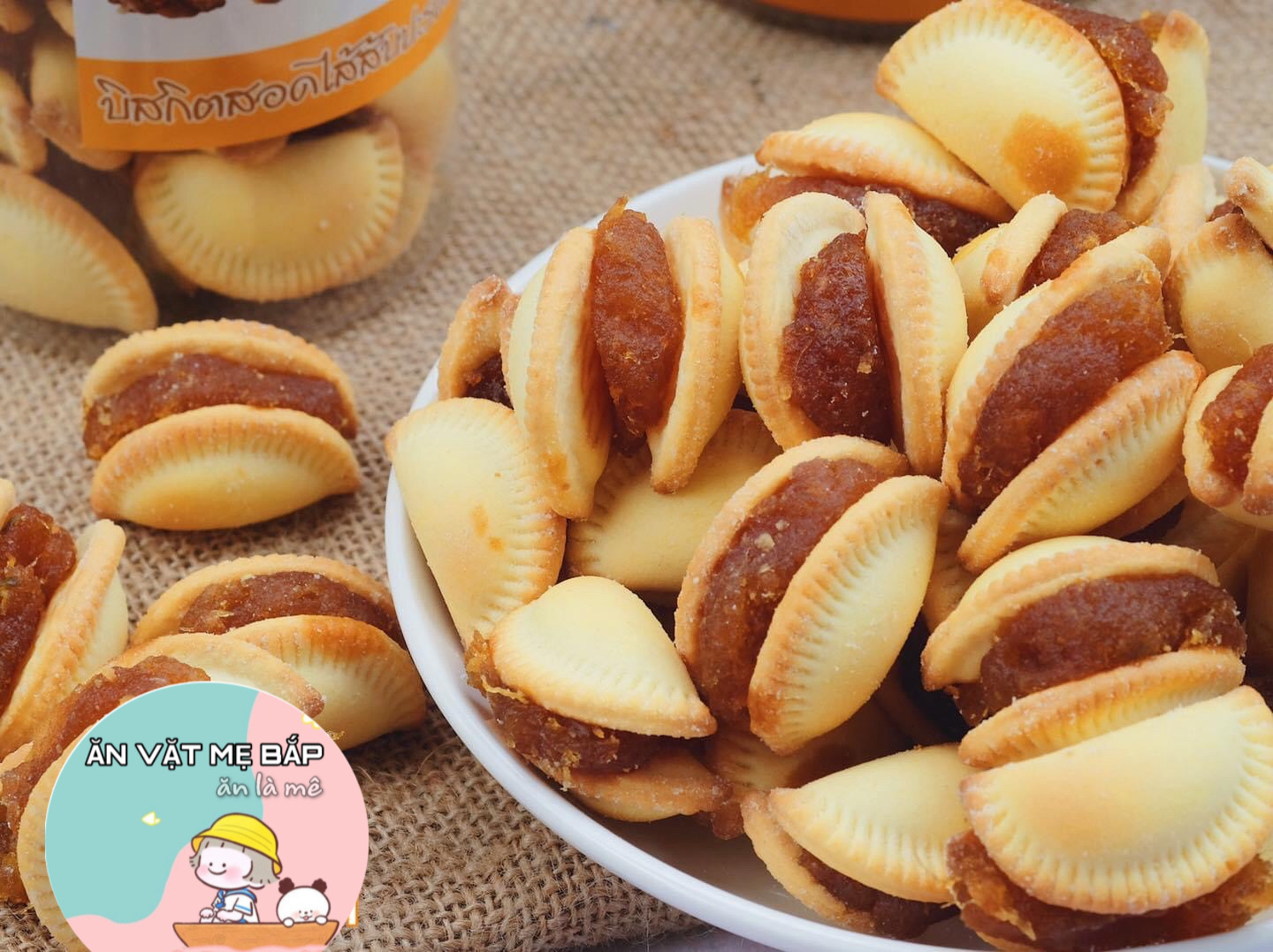 Bánh Khóm Sò Thái Lan 350g - Bánh Quy Nhân Thơm Dứa Shop Mẹ Bắp [ Date 11/2023]