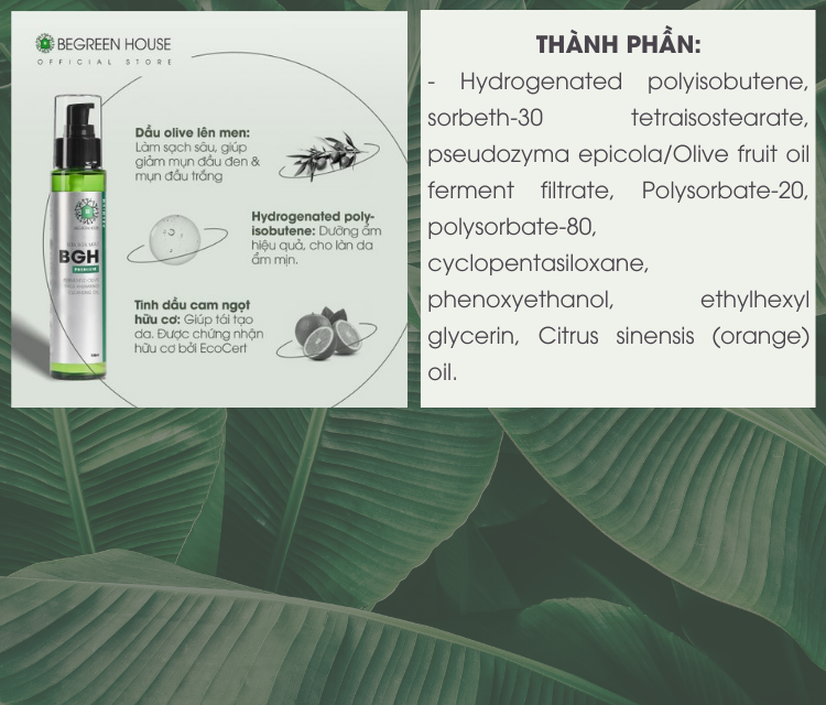 Sữa rửa mặt Begreen House Premium 100ml dưỡng ẩm, loại bỏ mụn đàu đen, làm sạch bã nhờn