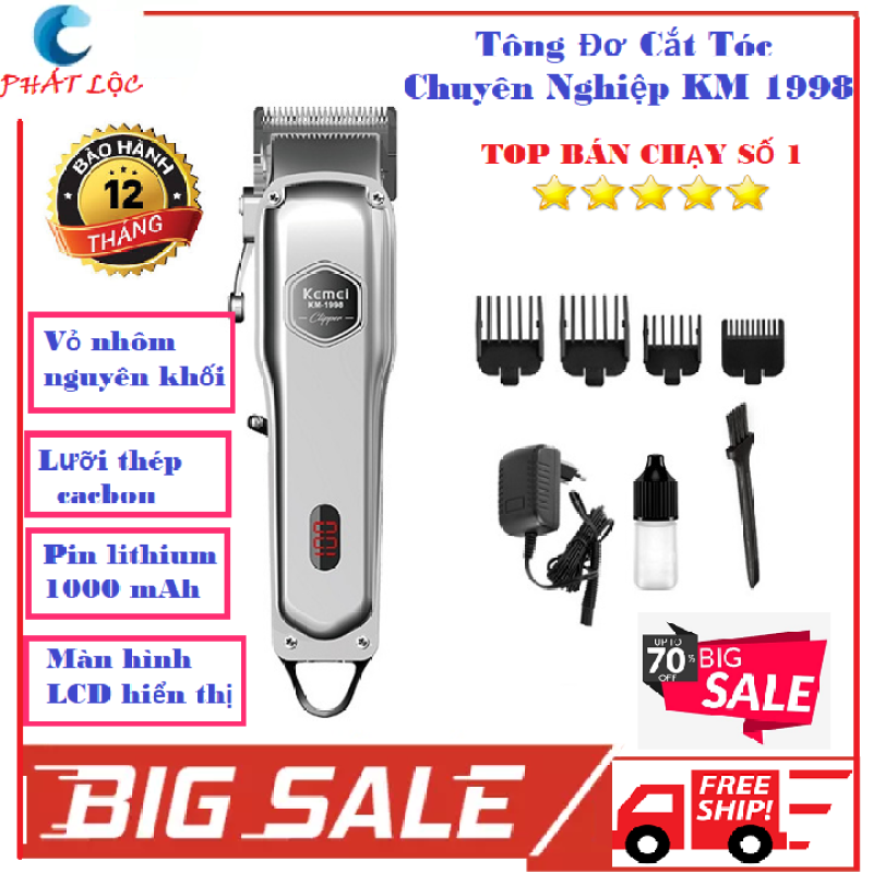 Tông Đơ Kemei KM-1998, bảng giá 1/2022 Tông Đơ Kemei Model KM-1998 Hàng Chuẩn Salon Tông đơ cắt tóc Kemei 1998 Chính Hãng Pin Lithium   TÔNG ĐƠ CẮT TÓC KEMEI KM - 1998 MÁY NHẸ SIÊU MẠNH Tông đơ cắt tóc kemei km-1998