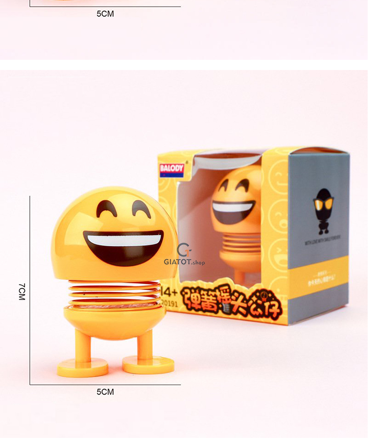 CMOBO 6 Thú Nhún Emoji con lắc lò xo con nhún 3