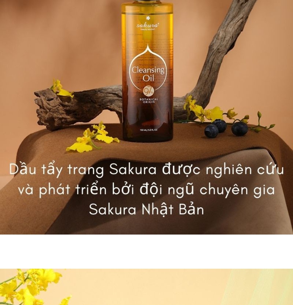 Dầu tẩy trang Sakura Cleansing Oil làm sạch dịu nhẹ an toàn cho da 150ml | Lazada.vn