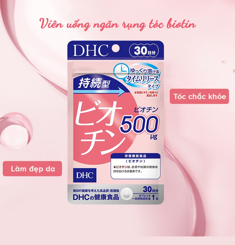 Viên uống Biotin DHC Nhật Bản ngăn rụng tóc, kích thích mọc tóc, dưỡng da và móng khỏe mạnh XP-DHC-BIO30 5