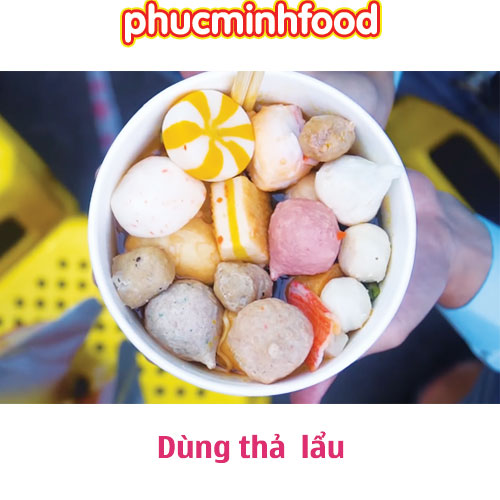 Viên Thả Lẩu Mix 3 màu Phumark gói 500gram 30 viên dùng để thả lẩu và chiên