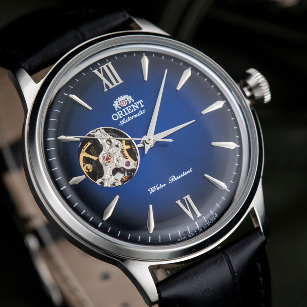 Đồng Hồ Cơ Nam Orient Lộ Tim Vàng Hồng Tự Động Automatic Máy Nhật Japan Dây Da