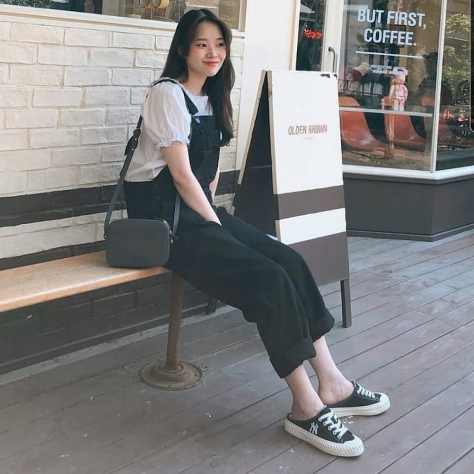 Giày Sục Nữ MLB PLAYBALL MULE NEW YORK YANKEES BLACK