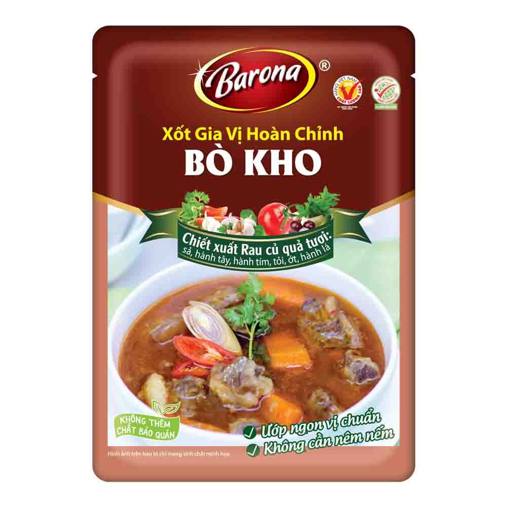 Xốt gia vị hoàn chỉnh Barona - Bò Kho 80gr