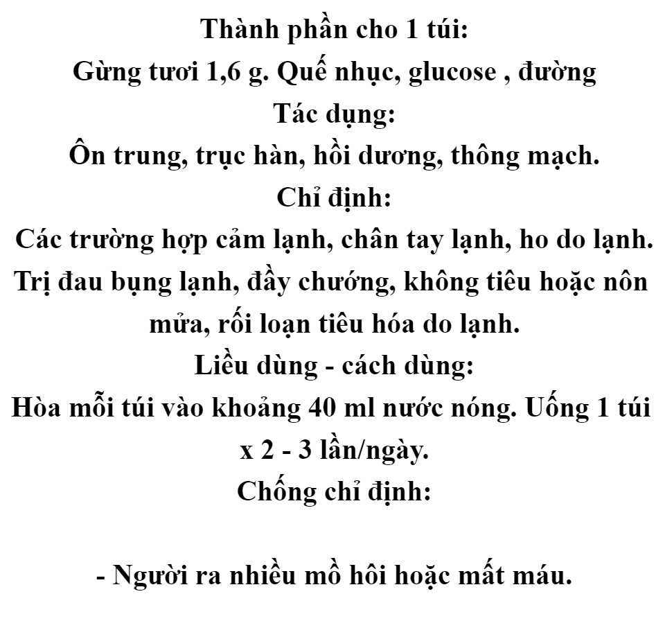 TRÀ GỪNG LÀM ẤM CƠ THỂ NGĂN NGỪA CẢM CÚM , HỖ TRỢ LÀM ẤM BỤNG ĐẦY HƠI 2