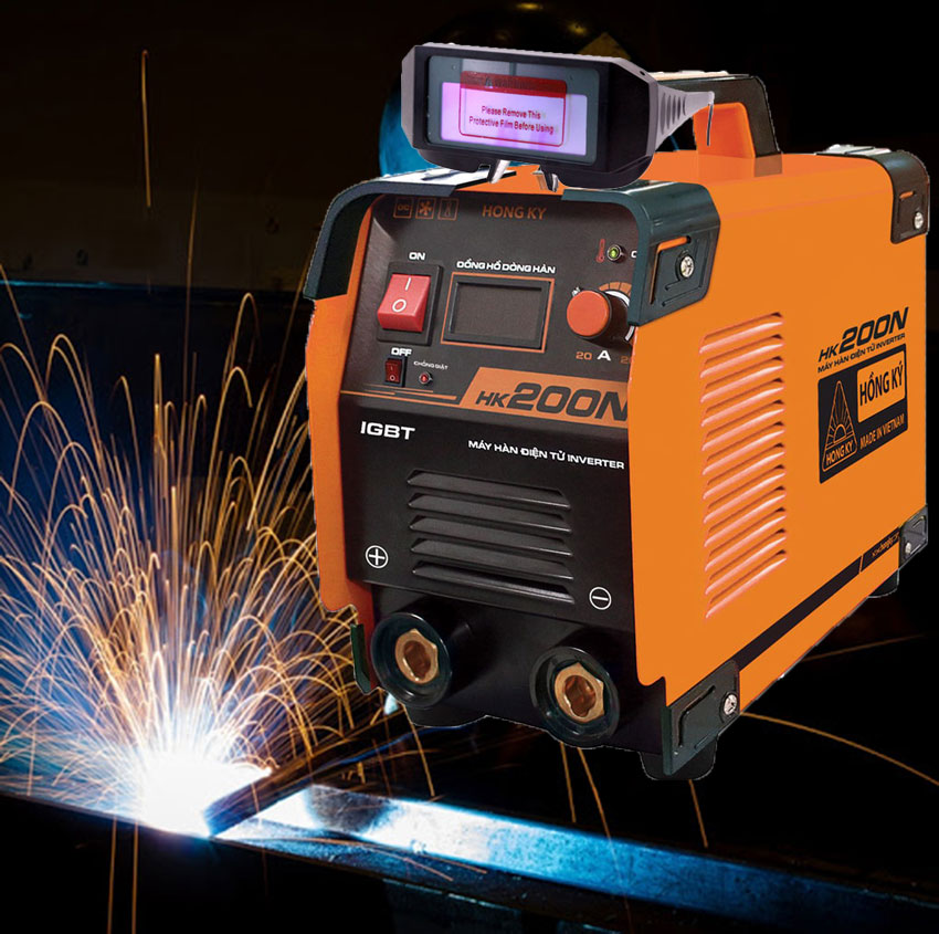 Máy hàn điện tử Hồng Ký HK 200N Inverter tiết kiệm điện gấp 2 lần, chống giật, an toàn. Bảo hành 12 tháng. Máy hàn điện, máy hàn que, máy hàn mini