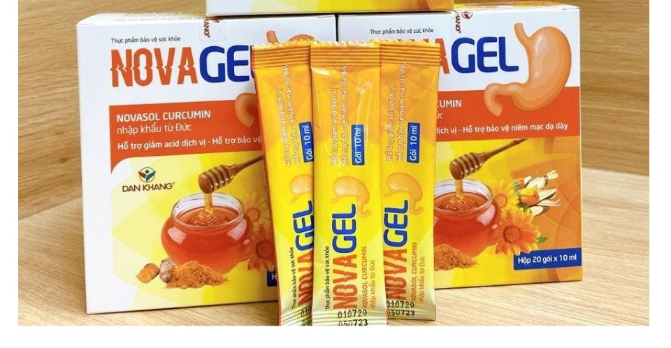 Novagel / Nova gel cvspharmacy Hộp 20 gói Hỗ trợ giảm đau dạ dày bảo vệ niêm mạc dạ dày