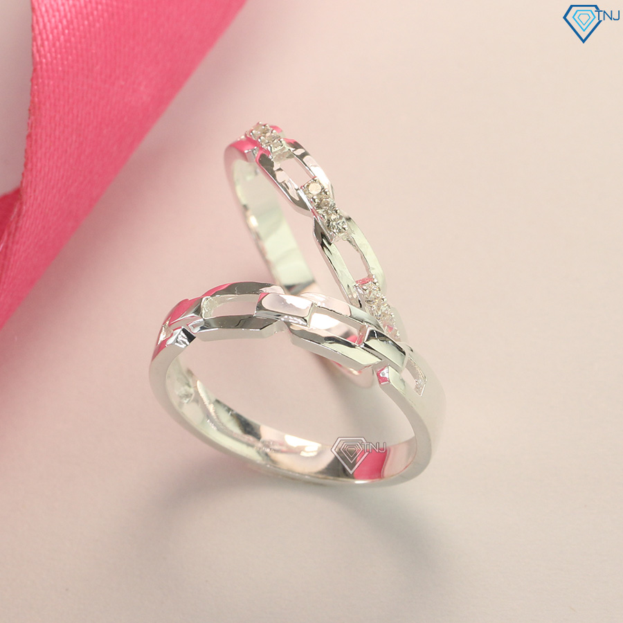 Nhẫn cặp đôi bạc tình nhân mắt xích ND0434 - Trang Sức TNJ