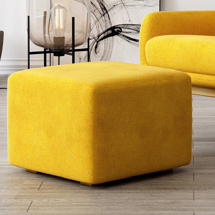 Ghế Sofa Lưng Cao Kèm Đôn-Ghế Sofa Đơn Nỉ Kèm Đôn