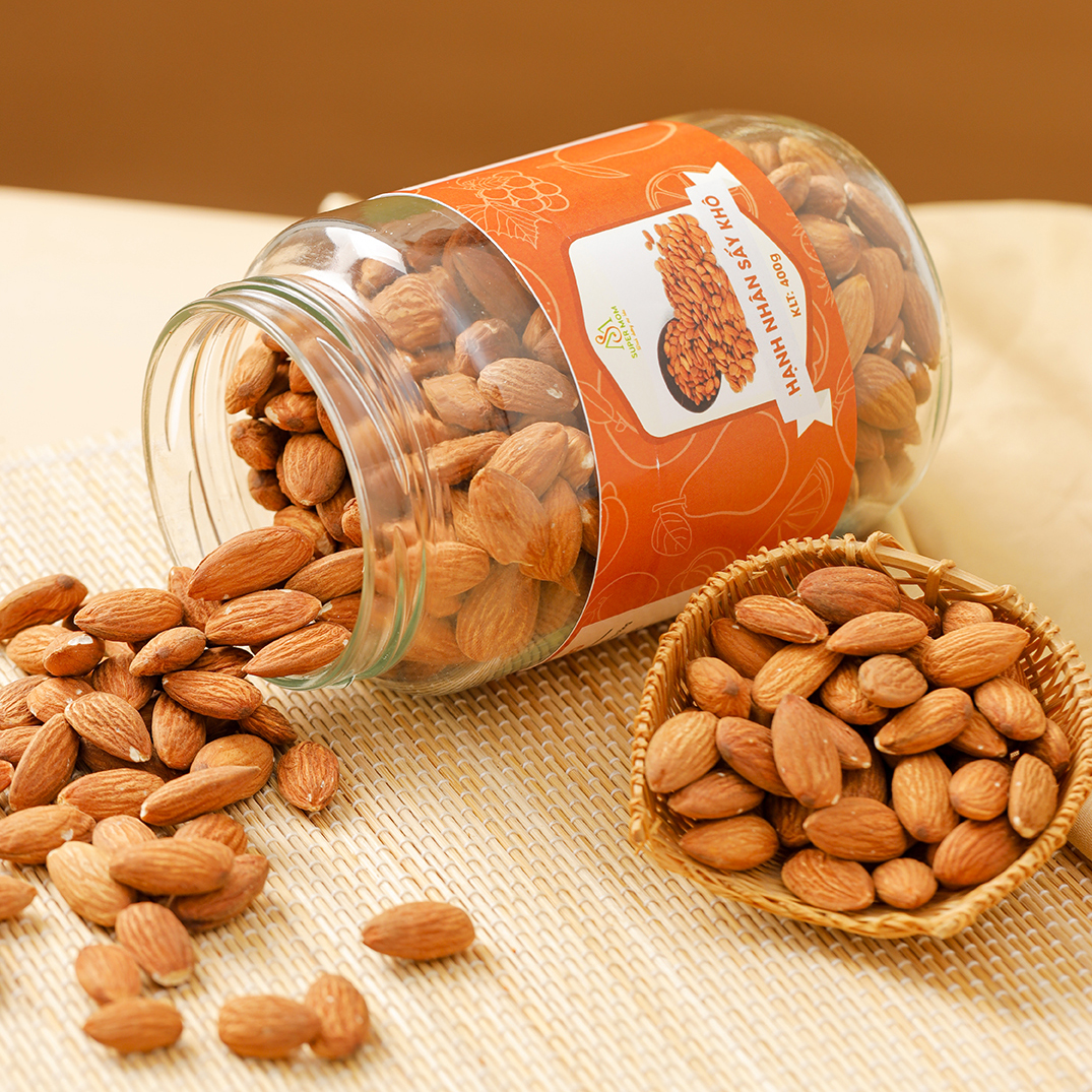 Hạt hạnh nhân sấy nguyên vị ăn vặt mẹ bầu/ ăn vặt ăn kiêng/ ăn vặt healthy lành mạnh/ ăn vặt giảm cân