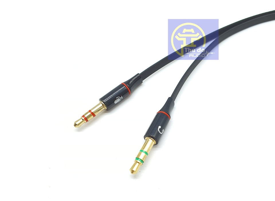 Dây gộp Audio và Mic chân 3.5mm Sử dụng mic tai nghe điện thoại cho máy tính bàn 3