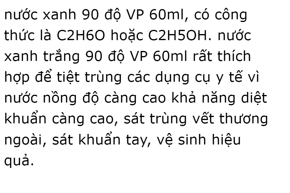 nước 90 độ 500ml Vĩnh Phúc dùng để tiệt trùng các dụng cụ y tế, sát trùng vết thương ngoài, sát khuẩn tay, vệ sinh hiệu quả diệt khuẩn, diệt khuẩn dụng cụ y tế, bề mặt trong y tế - DrViet 61 nước 90 độ 500ml Vĩnh Phúc dùng để tiệt trùng các dụng cụ y tế, sát trùng vết thương ngoài, sát khuẩn tay, vệ sinh hiệu quả diệt khuẩn, diệt khuẩn dụng cụ y tế, bề mặt trong y tế - DrViet