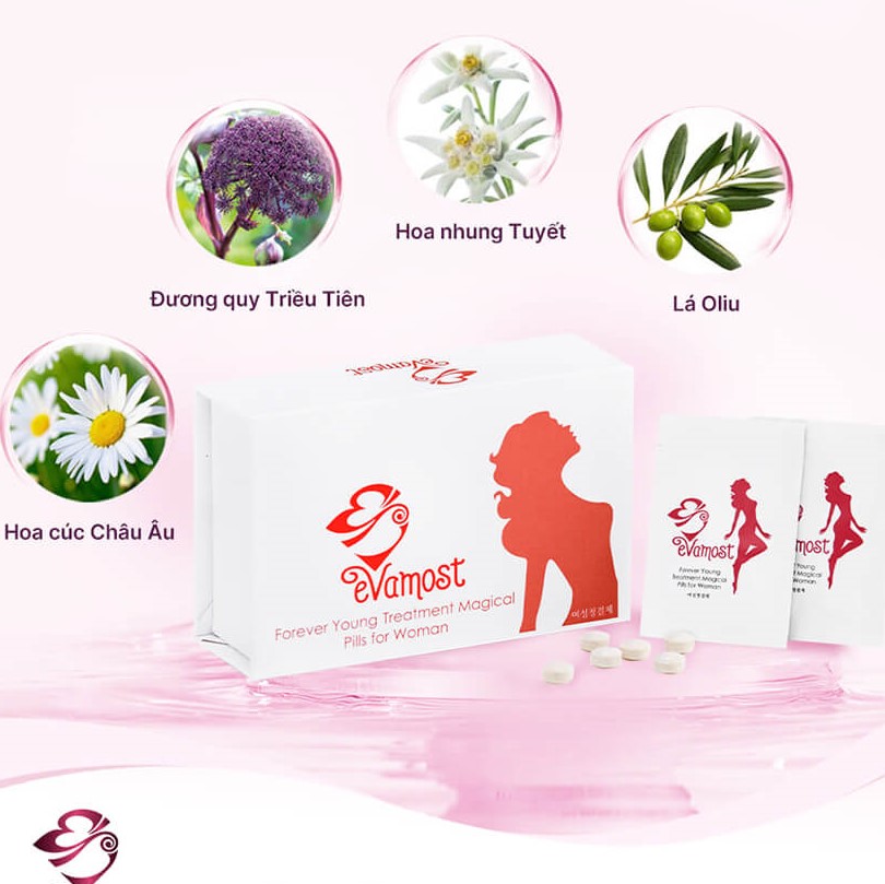 Viên đặt hồi xuân Evamost (hộp 12 gói) HA42 phục hồi, trẻ hóa, se khít cô bé, cân bằng độ pH ngăn ngừa viêm nhiễm - HÀ UYÊN