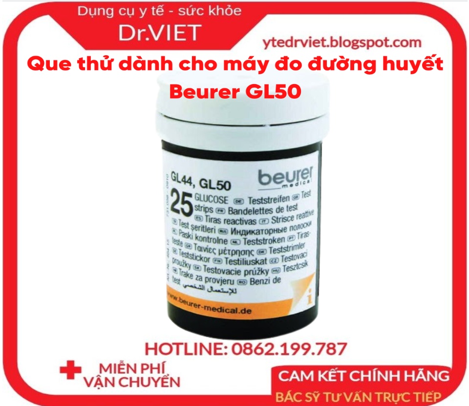 Que thử dùng cho máy đo đường huyết Beurer GL42, GL50 chính hãng-Xuất xứ Đức,lấy máu không đau giúp người dùng không có cảm giác sợ mỗi khi sử dụng,không bị mất nhiều máu khi dùng,đo đường huyết chính xác,kiểu dáng nhỏ gọn 62 Que thử dùng cho máy đo đường huyết Beurer GL42, GL50 chính hãng-Xuất xứ Đức,lấy máu không đau giúp người dùng không có cảm giác sợ mỗi khi sử dụng,không bị mất nhiều máu khi dùng,đo đường huyết chính xác,kiểu dáng nhỏ gọn