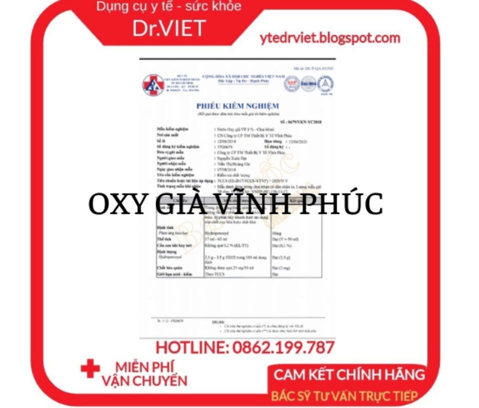 Nước oxy già Vĩnh Phúc dùg để rửa sạch, sát trùng vết thương và vết loét, súc miệng trong trường hợp viêm răng lợi; viêm miệng cấp, ngoài ra còn dùng để rửa ống tai, loại bỏ ráy tai khi tai có mủ DrViet 66 Nước oxy già Vĩnh Phúc dùg để rửa sạch, sát trùng vết thương và vết loét, súc miệng trong trường hợp viêm răng lợi; viêm miệng cấp, ngoài ra còn dùng để rửa ống tai, loại bỏ ráy tai khi tai có mủ DrViet