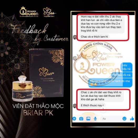 4 Viên đặt thảo mộc Briar pk se khít vùng kín hiệu quả sau 2giờ viên đặt nhỏ gọn, tự tan chảy không cần moi (che tên nhạy cảm)