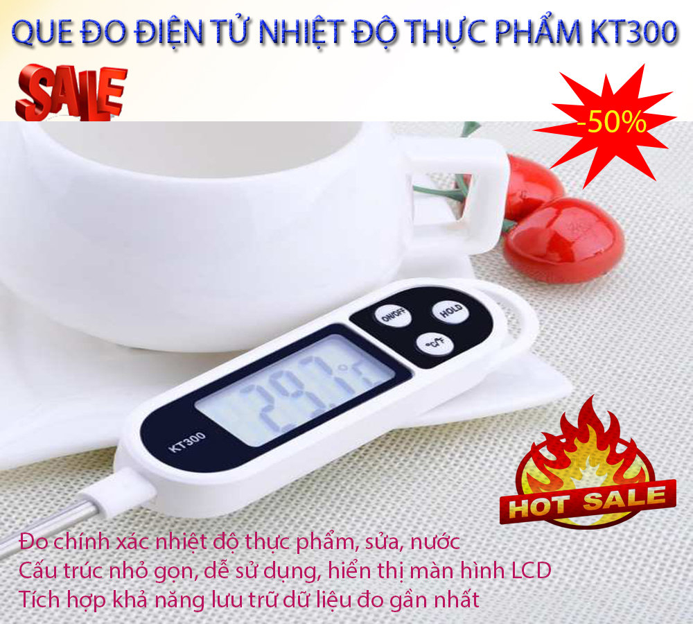 Mua nhiet ke treo tuong o dau , Nhiet do - CHỌN NGAY QUE ĐO NHIỆT ĐỘ THỰC PHẨM KT300 (màu trắng) Hàng nhập khẩu cao cấp, Đo nhiệt độ các loại thực phẩm ; MẪU FG-578, Giảm giá 50% NGAY HÔM NAY, Bảo hành 1 đổi 1 Sp