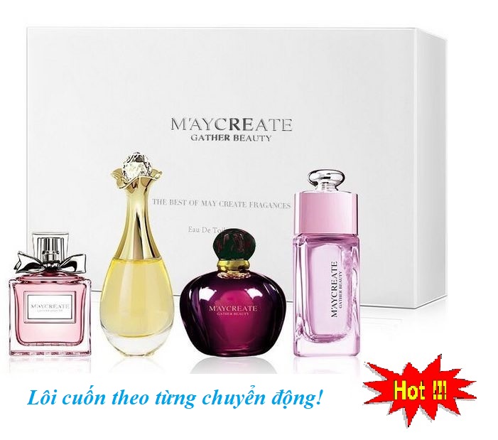 Nuoc hoa gia re tai tphcm, dau thom nu - Hộp 4 lọ nước hoa nữ cao cấp thơm lâu, quyến rũ theo từng cử động, cho bạn tự tin lôi cuốn mỗi ngày, Nước hoa được ưa chuộng hiện nay NH2268