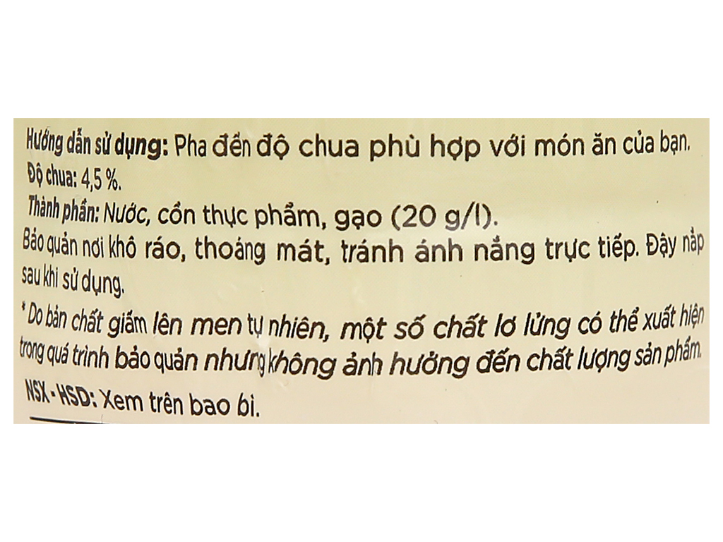 Giấm gạo lên men chai 400ml