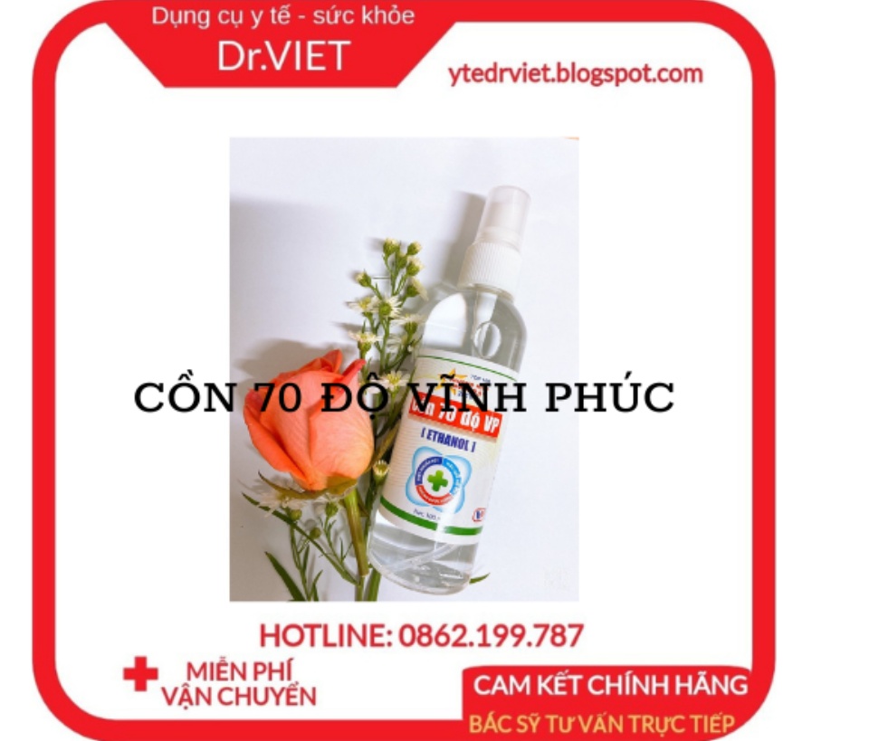 Nước 70 độ Vĩnh Phúc dùng để xử lý làm sạch môi trường, sát khuẩn bề mặt vật dụng và có thể xử lý vi khuẩn trực tiếp trên con người, bề mặt da, sát khuẩn vết thương, diệt khuẩn, sát khuẩn dụng cụ y tế, đồ vật DrViet 60 Nước 70 độ Vĩnh Phúc dùng để xử lý làm sạch môi trường, sát khuẩn bề mặt vật dụng và có thể xử lý vi khuẩn trực tiếp trên con người, bề mặt da, sát khuẩn vết thương, diệt khuẩn, sát khuẩn dụng cụ y tế, đồ vật DrViet