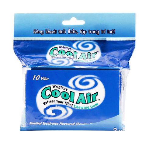 Hộp 12 Vỉ Kẹo Cao Su Singum Cool Air Hương Bạc Hà Khuynh Diệp 11.6gr