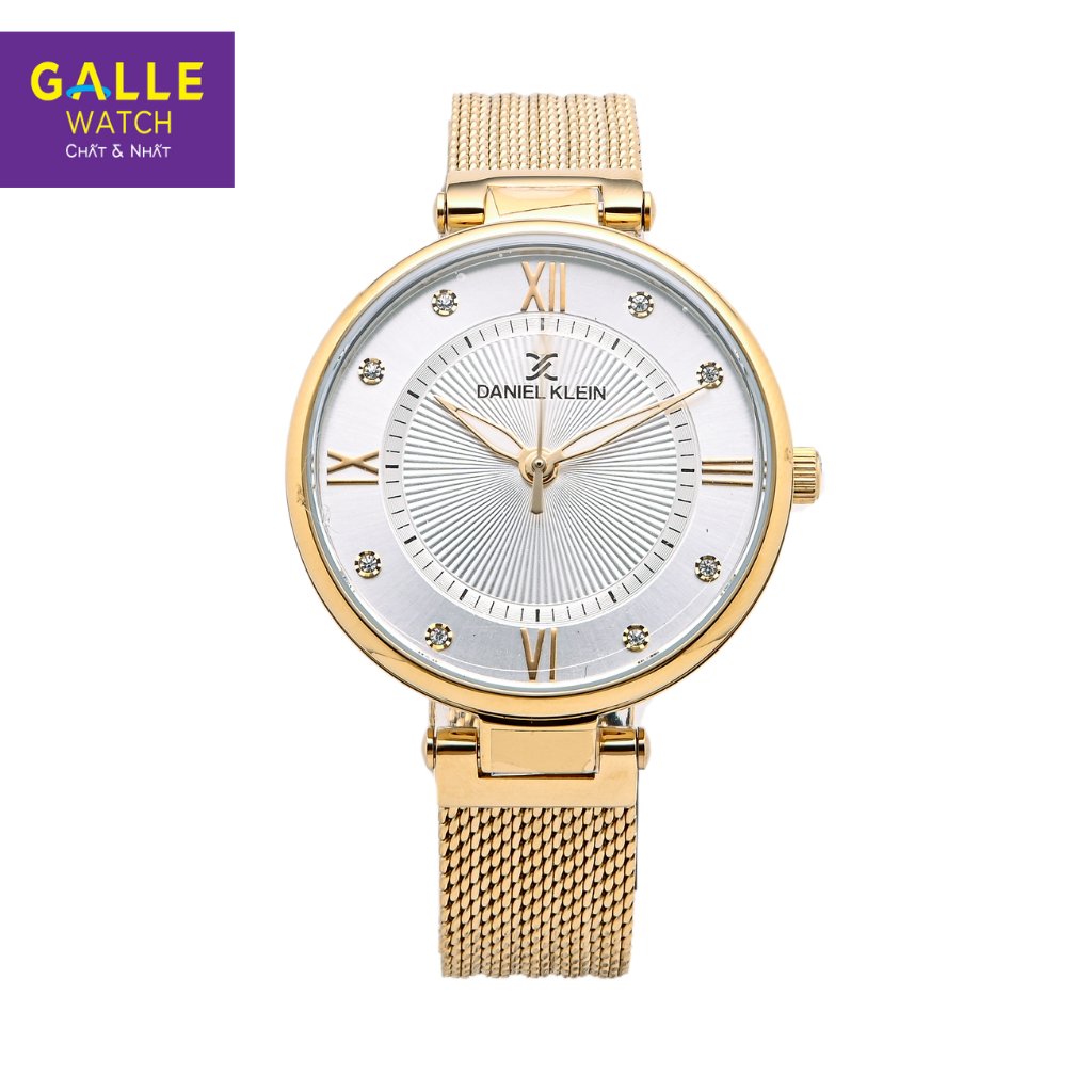Đồng Hồ Nữ DANIEL KLEIN Chính Hãng - Galle Watch Store - Đồng Hồ Mặt Kính Cứng Dây Đeo Thép Đan Cao Cấp Không Gỉ, Chống Nước, Đồng Hồ Nữ Sang Trọng, Cao Cấp, Bảo Hành 24 Tháng, Thay Pin Miễn Phí Trọn Đời DK.1.12560