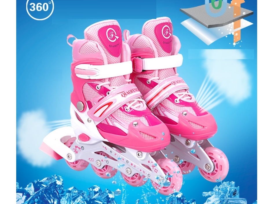 Giày trượt Patin Trẻ Em Người Lớn Cao Cấp bánh xe phát sáng SP38
